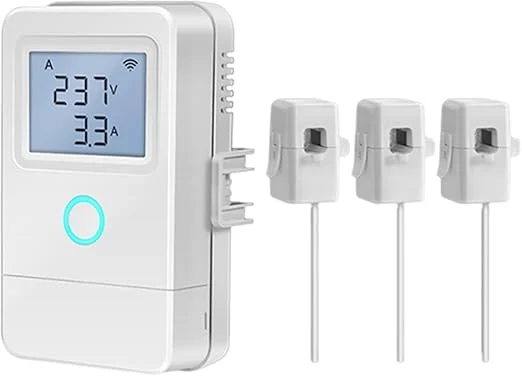 Smart Home Energy Monitor, Wi Fi Real Time Electricity Usage Monitor with 3 100A Clamps, 16A Circuit Level Sensor & APP Control, Power Consumption Meter for Energy Monitoring