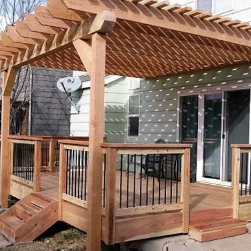 YardWorks Awnings - Large, Natural Timber - Image 2